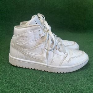 Size 8 - Jordan 1 Mid White Snakeskin